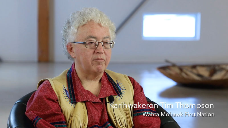 Tim Thompsonexplaining the history of Haudenosaunee people