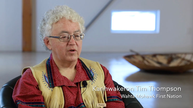 Tim Thompson talking about relations between the Haudenosaunee and European colonists