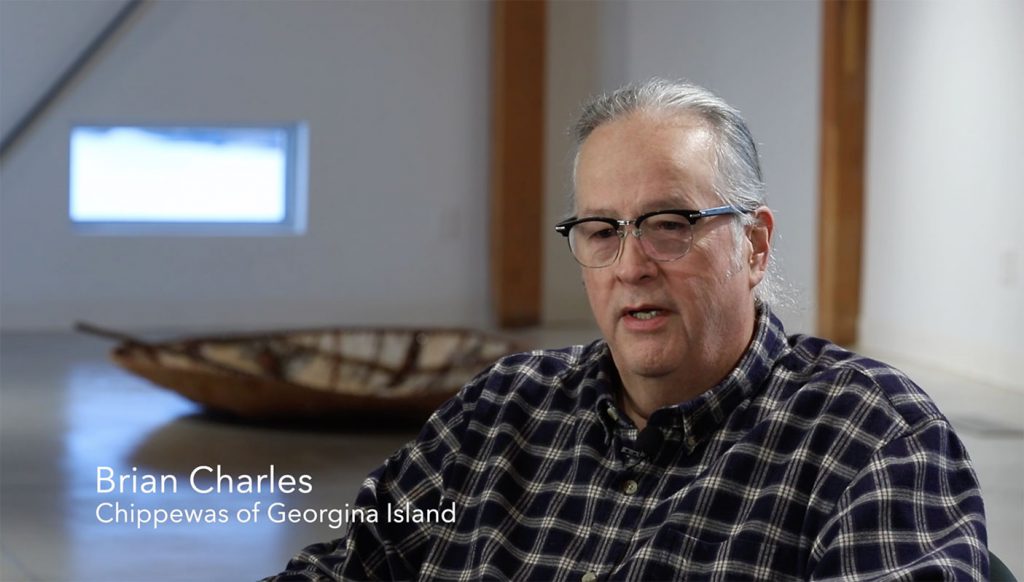 Brian Charles, explaining the significance and role of wampum belts in Indigenous society